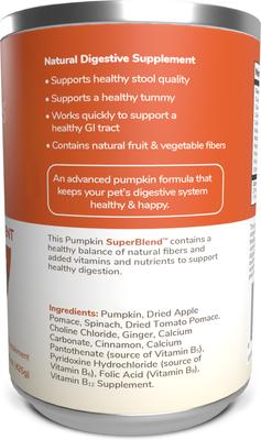 Show full view: Fruitables Pumpkin SuperBlend Digestive Dog & Cat Supplement, 15-oz, case of 12 slide 9 of 11