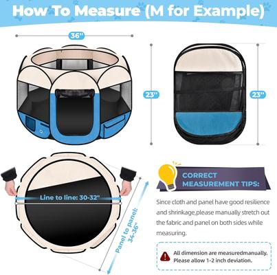 Show full view: HOMAGICO Dog Playpen, Blue, 36-in slide 2 of 8