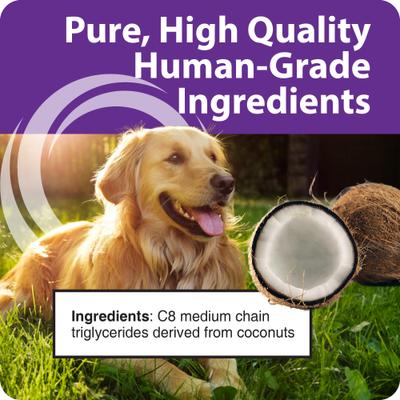 Show full view: LifeSense Pet KetoMCT Oil Liquid Supplement for Dogs, 32-fl oz bottle slide 4 of 12