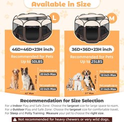 HOMAGICO Dog Playpen, Brown, 45-in slide 2 of 6