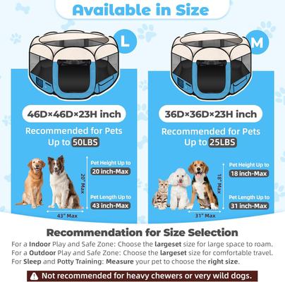 Show full view: HOMAGICO Dog Playpen, Blue, 45-in slide 3 of 8