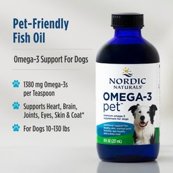 Nordic Naturals Omega-3 Pet Liquid Supplement for Medium & Large Dogs, 8-fl oz bottle slide 2 of 6
