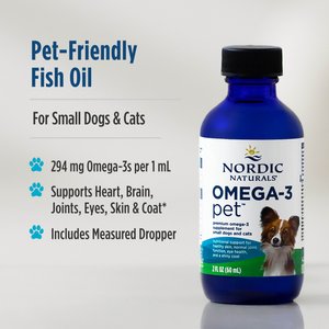 Nordic Naturals Omega-3 Pet Liquid Supplement for Cats & Small Dogs, 2-fl oz bottle