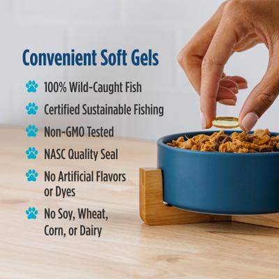 Show full view: Nordic Naturals Omega-3 Pet Softgels Supplement for Dogs, 180 count slide 6 of 8