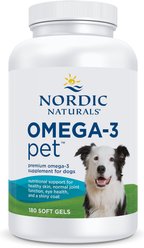 Nordic Naturals Omega-3 Pet Softgels Supplement for Dogs, 180 count