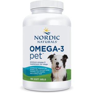 Nordic Naturals Omega-3 Pet Softgels Supplement for Dogs, 180 count