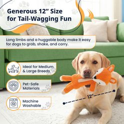 Pacific Pups Rescue Woodland Animals Fox Squeaky Plush Dog Toy, 1 count slide 2 of 6
