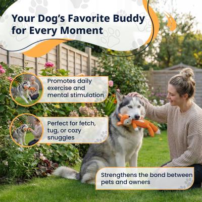 Show full view: Pacific Pups Products Woodland Animals Fox Squeaky Plush Dog Toy slide 7 of 7