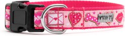The Worthy Dog Love & Kisses Nylon Dog Collar, Pink, X-Large: 17 to 23-in neck, 1-in wide slide 2 of 4