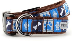 The Worthy Dog A Dog's Life Adjustable Dog Collar, Blue, X-Large