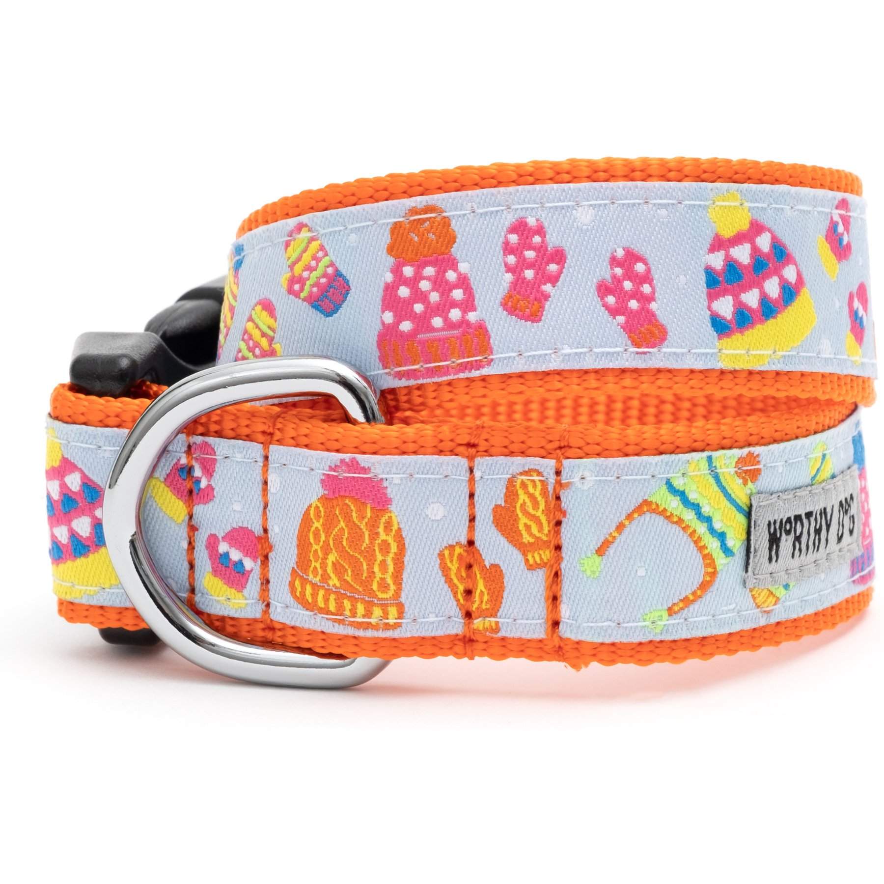 The Worthy Dog Brrr! Nylon Dog Collar, Orange, X-Large: 17 to 23-in neck, 1-in wide