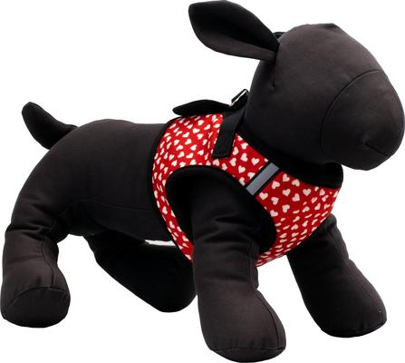 Show full view: The Worthy Dog Sidekick Be Mine Reflective Step In Dog Harness, Red, Small: 15 to 18-in chest slide 2 of 3