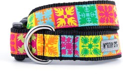 The Worthy Dog Hawaiian Patchwork Nylon Dog Collar, Multicolor, Large: 14 to 20-in neck, 1-in wide