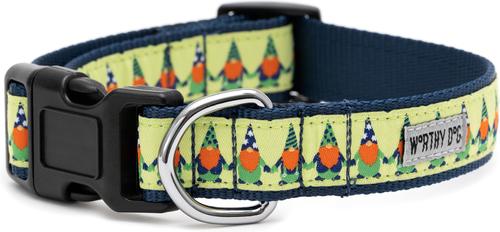 Show full view: The Worthy Dog Luck 'O the Irish Gnome Nylon Dog Collar, Green, Large: 14 to 20-in neck, 1-in wide slide 3 of 3