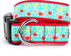 The Worthy Dog Cherries Adjustable Dog Collar, Blue, X-Large