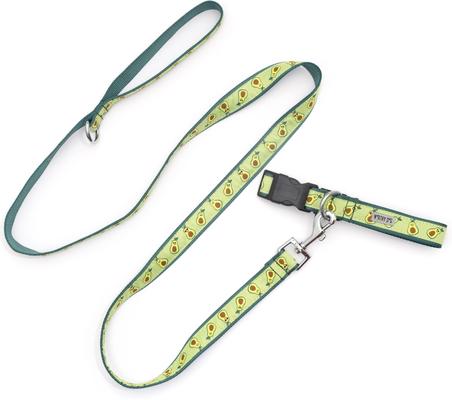 Show full view: The Worthy Dog Avocados Adjustable Dog Collar, Green, X-Large slide 7 of 7