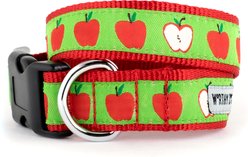 The Worthy Dog Apples Adjustable Dog Collar, Red, X-Small