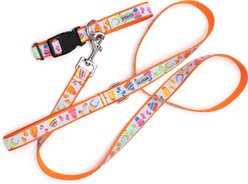The Worthy Dog Brrr! Nylon Dog Collar, Orange, Small: 8 to 14-in neck, 5/8-in wide slide 2 of 3