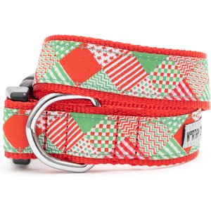 The Worthy Dog Americana Holiday Nylon Dog Collar, Red/Green, X-Large: 17 to 23-in neck, 1-in wide