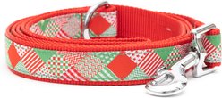 The Worthy Dog Americana Holiday Nylon Dog Lead, Red/Green, Large: 5-ft long, 1-in wide