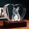 Show in main carousel: Beyond Memories 3D Photo Engraving Crystal Keepsake Heart Picture Frame, Clear, Small slide 1 of 3