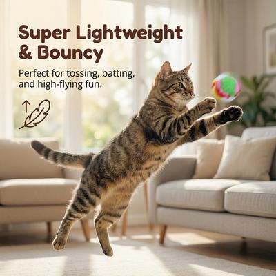 Show full view: Fashion's Talk Fuzzy Pom Poms Cat Toys, 6 count slide 2 of 7