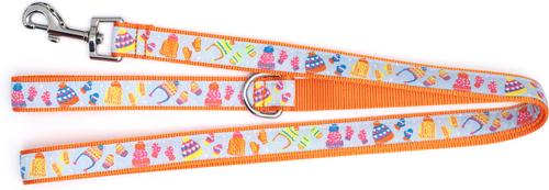 Show full view: The Worthy Dog Brrr! Nylon Dog Lead, Orange, Large: 5ft-long, 1-in wide slide 2 of 3