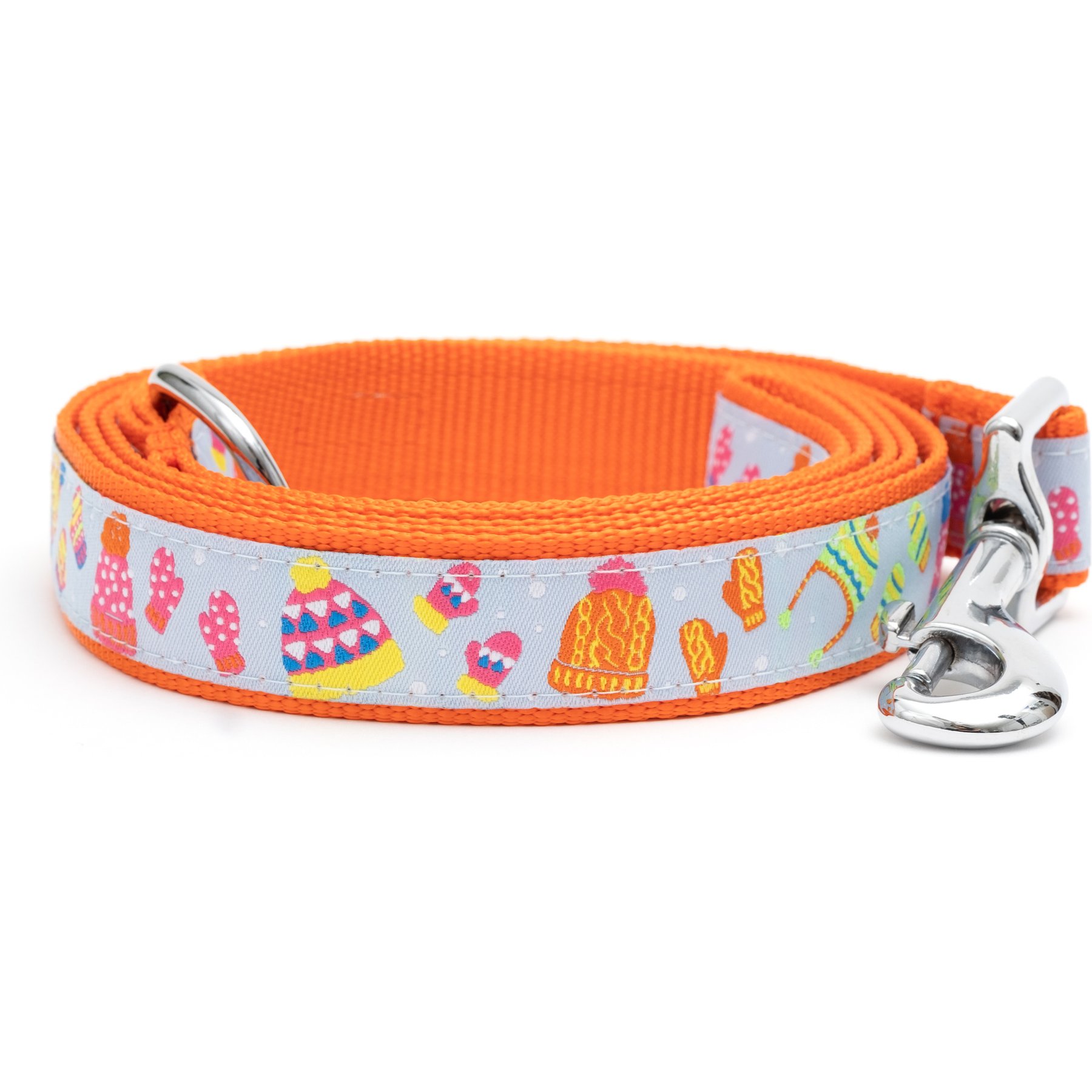 The Worthy Dog Brrr! Nylon Dog Lead, Orange, Small: 5-ft long, 5/8-in wide