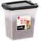 Show in main carousel: IRIS WeatherPro Airtight Dog, Cat & Bird Food Storage Container, Clear/Black, Medium slide 1 of 10