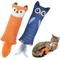 Show in main carousel: Fashion's Talk 2-Pack Fox & Owl Plush Kicker Cat Toys with Catnip slide 1 of 7