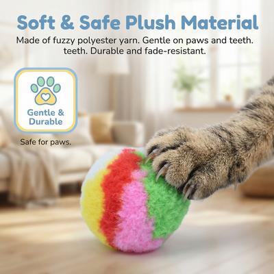 Show full view: Fashion's Talk Fuzzy Pom Poms Cat Toys, 6 count slide 4 of 7