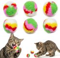Fashion's Talk Fuzzy Pom Poms Cat Toys, 6 count