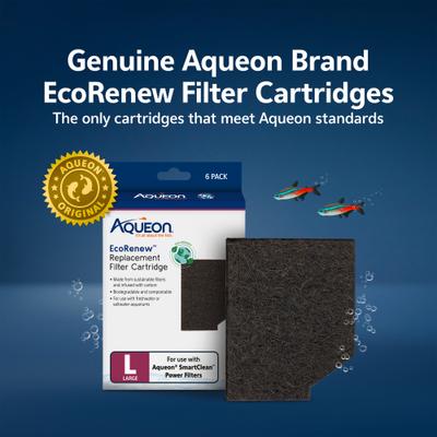 Show full view: Aqueon EcoRenew Aquarium Replacement Filter Cartridges, Black, Large, 6 count slide 2 of 11