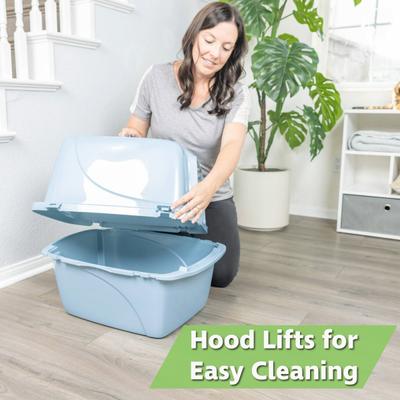 Show full view: Van Ness Enclosed Cat Litter Pan, X-Large Blue slide 4 of 10