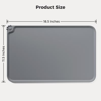 Show full view: Neareal Silicone Waterproof Dog & Cat Food Mat, Grey, 18.5 x 11.5-in slide 8 of 8
