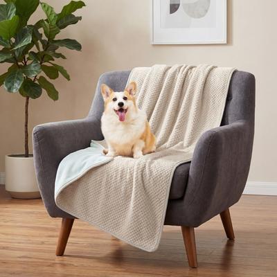 Show full view: H.VERSAILTEX Waterproof Reversible Dog & Cat Blanket & Scratch Proof Furniture Protector, Beige, Medium: 31 x 39-in slide 3 of 11