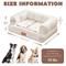 Show in main carousel: ATJafurn Indoor Faux Shearling Sofa Furniture Style Elevated Dog & Cat Couch Bed with Leather Nameplate, White, Large slide 3 of 9