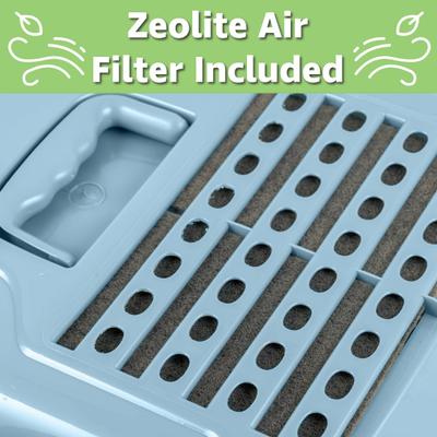 Show full view: Van Ness Enclosed Cat Litter Pan, X-Large Blue slide 3 of 10