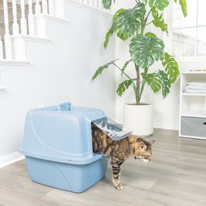 Van Ness Enclosed Cat Litter Pan, X-Large Blue