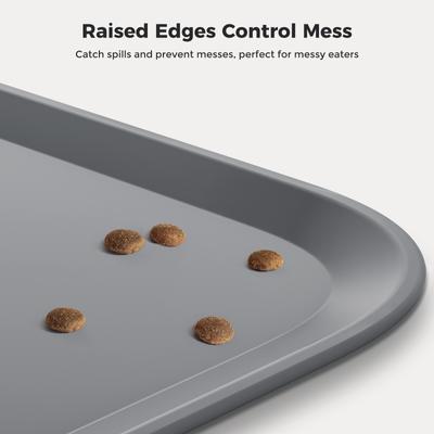 Show full view: Neareal Silicone Waterproof Dog & Cat Food Mat, Grey, 18.5 x 11.5-in slide 5 of 8