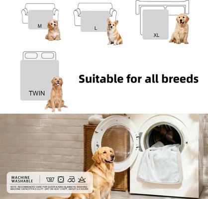 Show full view: H.VERSAILTEX Waterproof Reversible Dog & Cat Blanket & Scratch Proof Furniture Protector, Beige, Medium: 31 x 39-in slide 9 of 11