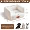 Show in main carousel: ATJafurn Indoor Faux Shearling Sofa Furniture Style Elevated Dog & Cat Couch Bed with Leather Nameplate, White, Small slide 3 of 9