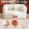 Show in main carousel: ATJafurn Indoor Faux Shearling Sofa Furniture Style Elevated Dog & Cat Couch Bed with Leather Nameplate, White, Small slide 5 of 9