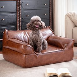ATJafurn Indoor Leather Sofa Furniture Style Elevated Dog & Cat Couch Bed, Medium slide 1 of 9