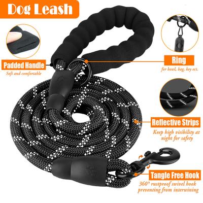 Show full view: Lobeve Reflective Nylon No Pull Training Dog Harness, Collar & Leash Set with Retractable Seat Belt, Collapsible Bowls & Poop Bag Dispenser, Black, Small: 15 to 23-in chest slide 5 of 9