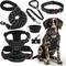 Show in main carousel: Lobeve Reflective Nylon No Pull Training Dog Harness, Collar & Leash Set with Retractable Seat Belt, Collapsible Bowls & Poop Bag Dispenser, Black, Small: 15 to 23-in chest slide 1 of 9