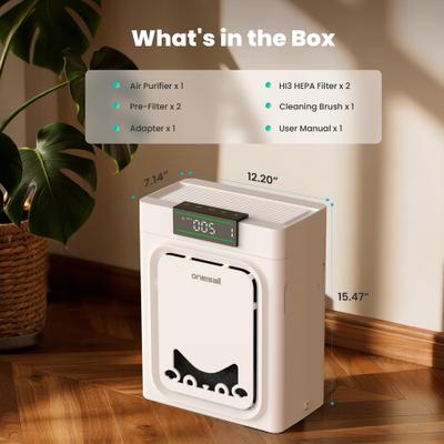 Show full view: OneIsAll PP02 Double-Sided Deodorizing Home Air Purifier slide 9 of 10