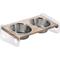 Show in main carousel: 10 Strawberry Street Rosie Elevated Dog Bowl, Clear/Wood Grain/Silver, 2 count, 32-oz slide 1 of 1