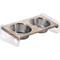 Show in main carousel: 10 Strawberry Street Rosie Elevated Dog Bowl, Clear/Wood Grain/Silver, 2 count, 16-oz slide 1 of 1