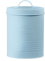 10 Strawberry Street Retro Dog Treat Canister, 72-oz, Blue